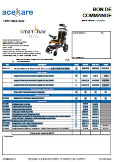 Bon de commande SmartChair EVO